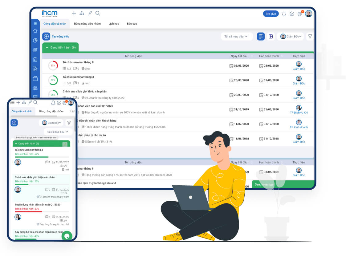 Phần mềm quản trị nhân sư miễn phí iHCM